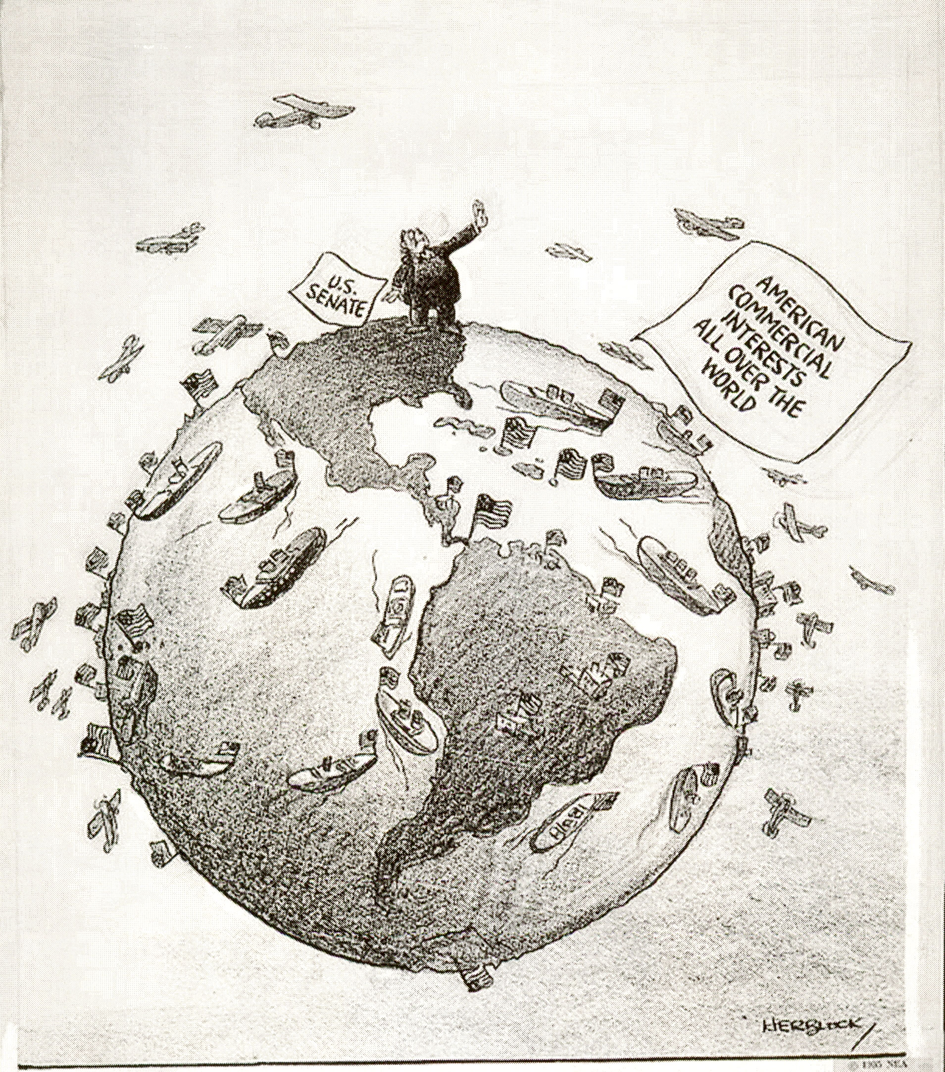 isolationism america political cartoon